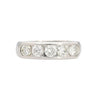 1,03 Karat Brillant-Diamant in Platin 900 Kanalfassung Halb-Ewigkeit Ring