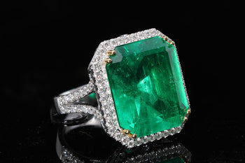 GRS Cert. 17.73 Carat Minor Oil Colombian Emerald Ring – Assay Jewelers
