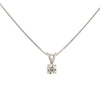 0,60 ct 2/3 Karat Runder Lab Grown Diamant Solitaire Pendant in 14K Weißgold