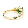 0.70 Carat Cabochon Emerald Bezel Set 14K Gold Ring