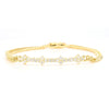 0.88 Carat Diamond in 18K Gold Twisted Rope Chain Floral Bracelet
