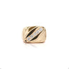 1 Carat Diagonal Diamond Channel Set 14K Gold Vintage Mens Ring