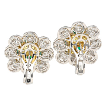 Boucles d'oreilles en émeraude colombienne 10 carats certifiées GRS, taille Coussin, faible huilage – Assay Jewelers