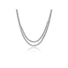 10 Carat Natural Diamond Two Strand Riviera Graduated Tennis Necklace Platinum