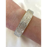 10 Carat TW Diamond Encrusted Multi Row Bangle Bracelet in 18K Yellow Gold