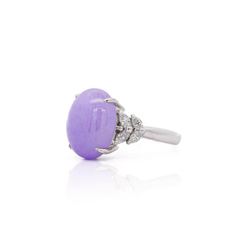 12.86 Carat Lavender A Jade & Diamond Platinum Cocktail Ring – Assay Jewelers