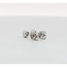 1/3 CTTW Bezel Set Natural Diamond Stud Earrings in 14k White Gold | 3.5 MM