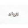 1/3 Carat Natural Diamond 3-Prong Stud Earrings 4mm in 14K White Gold