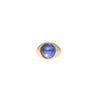 13.83 Carat No Heat Sri Lanka Blue Star Sapphire Solitaire Bezel 18K Men's Ring