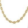 14K Gold Puff Anchor Mariner 5.5 MM Chain Link Necklace | 18-20 inch