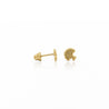 14K Gold Tree of Life Stud Earrings On Screw Backs