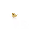 14K Solid Gold Crown Cartilage Single Stud Earring