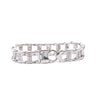 14K White Gold Square Link 2.5 Carat Diamond Mens Bracelet