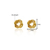 14k Solid Gold Knot Stud Earrings