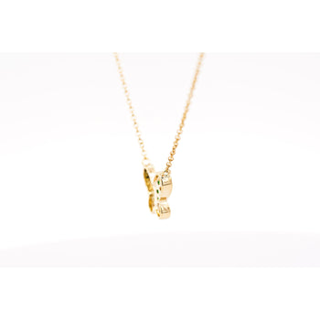 14k Solid Yellow Gold Tsavorite Butterfly Charm Floating Pendant Necklace – Assay Jewelers