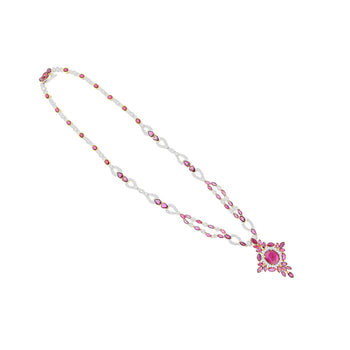 15.66 Carat Ruby & 3.17 Carat Diamond Pendant Necklace 18K Solid Gold – Assay Jewelers