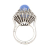 16.30 Carat No Heat Lavender Blue Star-Sapphire in Platinum and 18K Ring