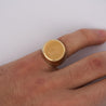 1856 Lady Liberty 1 Dollar Coin in 10K Gold Bezel Unisex Signet Ring