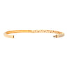 18K Gold and Round Pink Diamond Pave Set Bangle Bracelet