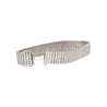 18K White Gold 9.32 Carat TW Natural Diamond 5-Row Tennis Bracelet