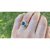 18k Gold Mens Blue Indicolite Tourmaline Ring