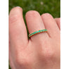 18k Solid Gold Natural Round Emerald Band | Size 6.5-7.5 | 2.0-2.5mm