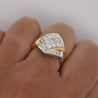 1.2 Carat Round-Cut Diamond Two-Tone Retro Cluster Ring