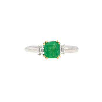 1.20 Carat Colombian Emerald and Baguette Diamond 3-Stone Ring – Assay Jewelers