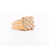 1.25 CTTW Channel Set Cluster Diamond Mens Ring in 14K Yellow Gold