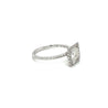 1.60 Carat Princess Cut Lab Grown Diamond Engagement Ring in 18K Rope Style Shank and Diamond Halo