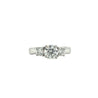 1.69 Carat 3 Stone Round Cut Lab Grown Diamond CVD Engagement Ring in Platinum Setting