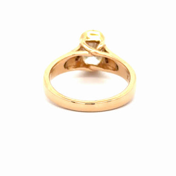 1.70 Carat J/I1 Oval Diamond and Floating Diamond Shank Engagement Ring – Assay Jewelers