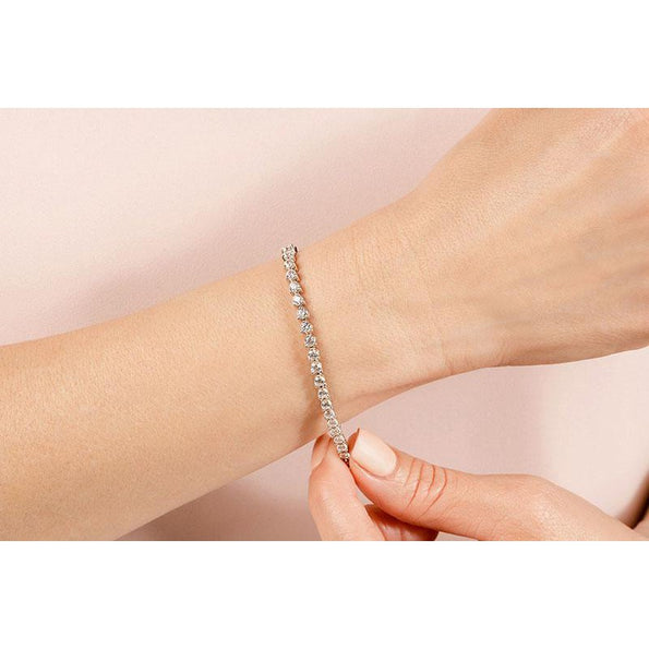 2-10 Carat Natural Diamond 3-Prong 14k Tennis Bracelet