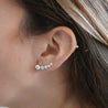 2 Carat Lab Grown Diamond Graduated Ear Climber Earring