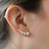 2 Carat Lab Grown Diamond Graduated Ear Climber Earring