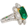 20 Carat Colombian Emerald GRS Certified Vivid Green 18K Earring & Ring Set