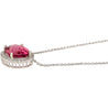 21.13 Carat Pink Tourmaline & Diamond Floating Pendant Necklace in 14K/18K Gold