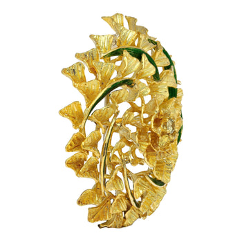 22k & 18K Yellow Gold Floral Motif Diamond Pin/brooch and Pendant – Assay Jewelers