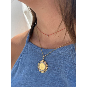 22k Gold 5 Dollar Lady liberty Coin in 14K Gold Frame Pendant Necklace – Assay Jewelers