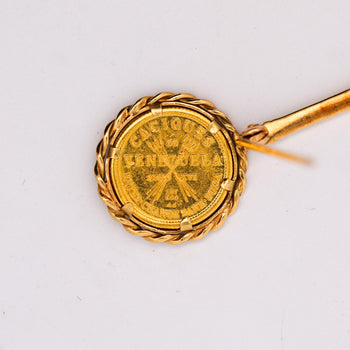 22k Gold Coin Indian Chief of Venezuela Pin - Guaicamacuto – Assay Jewelers