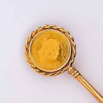 22k Gold Coin Indian Chief of Venezuela Pin - Guaicamacuto – Assay Jewelers