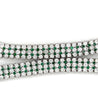 27 Carat Diamond and Emerald Flexible Choker Necklace in 18k White Gold