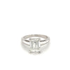 2.12 Carat H/VS2 Emerald Cut CVD Lab Diamond Ring in 14K White Gold