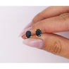 2.15 Carat Oval Cut Natural Sapphire 14K Gold Hypoallergenic Stud Earrings