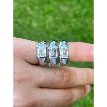 2.5 Carat Emerald Cut Lab Grown Diamond East-West Ring – Assay Jewelers