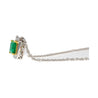 2.66 Carat Vivid Green Minor Oil Muzo Mine Colombian Emerald Floating Necklace