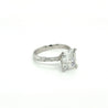 2.82 Carat Radiant Cut Lab Grown Diamond Ring in 18K White Gold IGI Certified