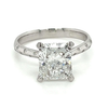 2.82 Carat Radiant Cut Lab Grown Diamond Ring in 18K White Gold IGI Certified
