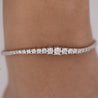 2.85 Carat Lab Grown Diamond 14K White Gold Graduating Tennis Bracelet