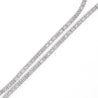 3 Carat Diamond Pave Halo Box Platinum Chain Tennis Necklace